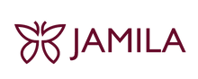 Jamila Self Care Logo Dark Red colored with Butterfly 